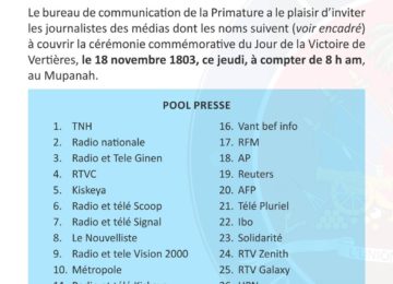 18 novembre 2021 : Vertières de Port-au-Prince…?