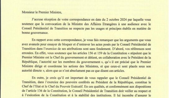 Correspondance du CPT: Gilles et LAVALAS veulent la tête de CONILLE