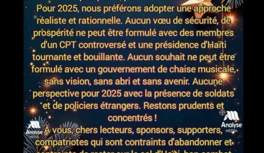 Message de l’administration d’Analyse Média pour 2025