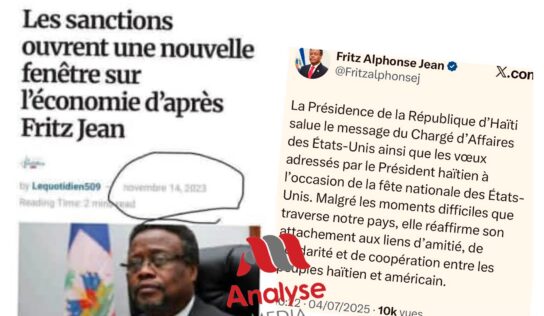 Fritz Alphonse Jean: le sanctionneur sanctionné !