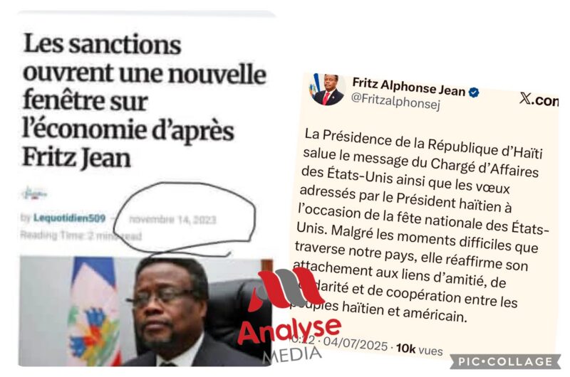 Fritz Alphonse Jean: le sanctionneur sanctionné !
