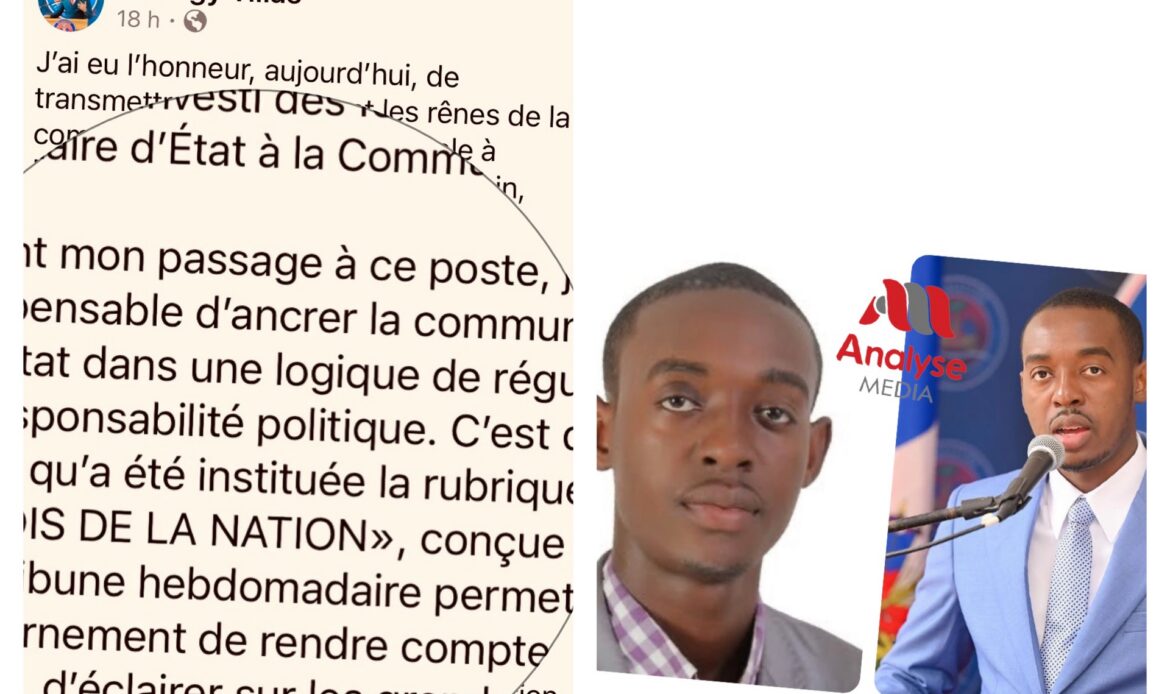 Non, Bendgy Tilias n&rsquo;a ni initié ni institué les mardis de la nation! 