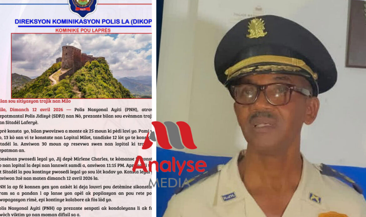 Situation dramatique à la citadelle: un bilan très lent de la PNH. 