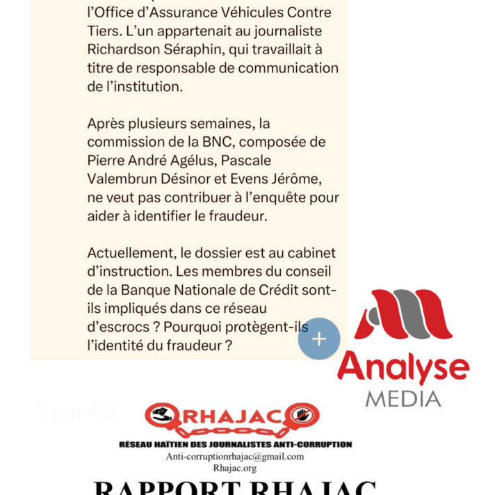 RHAJAC: entre apport à la corruption et rapport, analyse du rapport