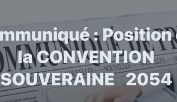 Pozisyon Konvansyon Souverènn 2054